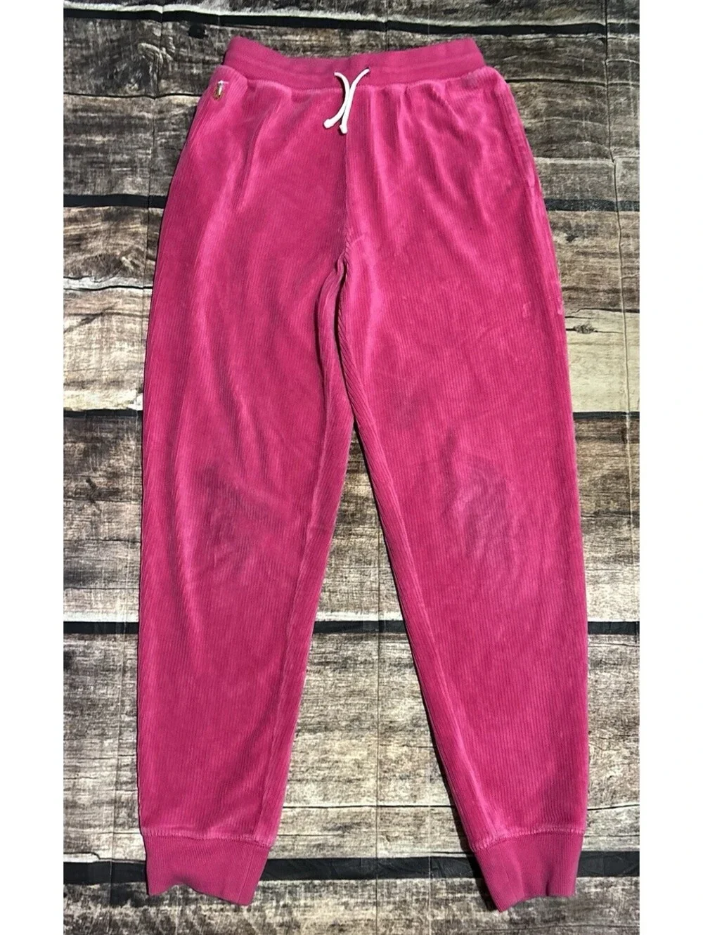 Polo Ralph Lauren Pants Girls XL 16 Velour Ribbed Stretch Joggers